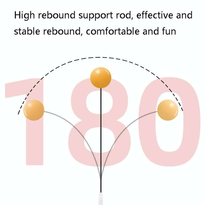 Single Table Tennis Trainer Elastic Flexible Shaft Fixed Ball Training Device, Specification: Bla...