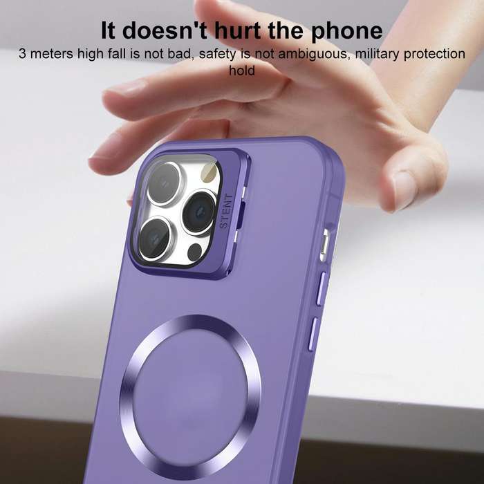 For iPhone 11 Skin Feel CD Texture MagSafe Lens Holder Phone Case(Green)