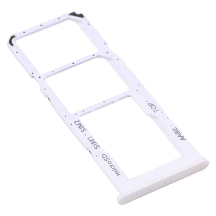 For Samsung Galaxy A12 SM-A125 SIM Card Tray + SIM Card Tray + Micro SD Card Tray (White)