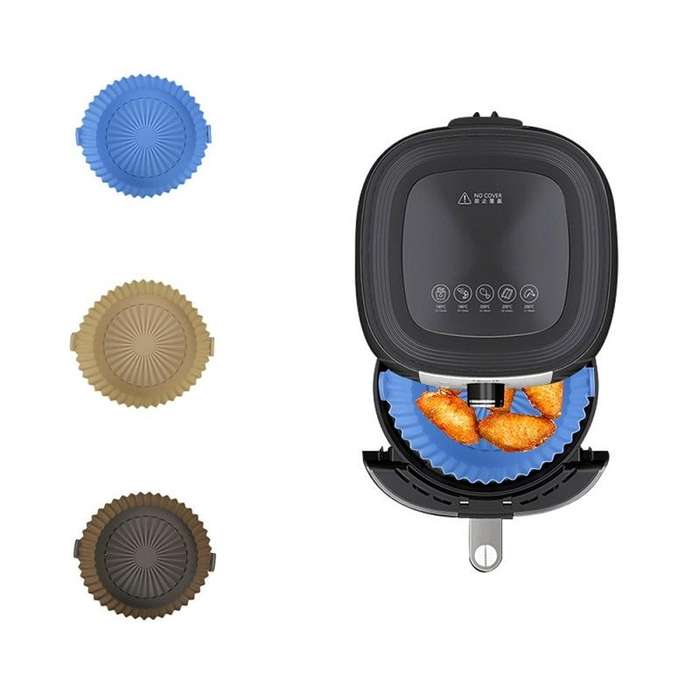 Air Fryer Special High Temperature Oil Absorption Silicone Pad, Colour: Large Bright Grey