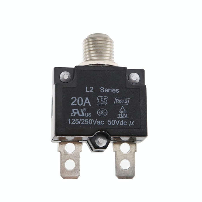 L2 Series 50V Car Overload Protector Manual Reset DC Circuit Breaker with Waterproof Cover, Curre...