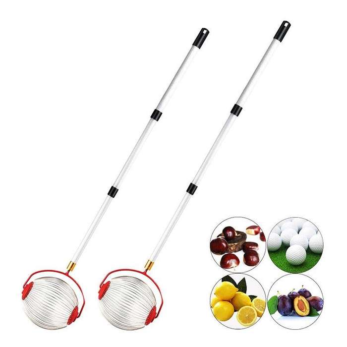 Garden Tools Nut Collector Fruit Picker Picking Walnut Picking Chestnut Picker, Style:Telescopic ...