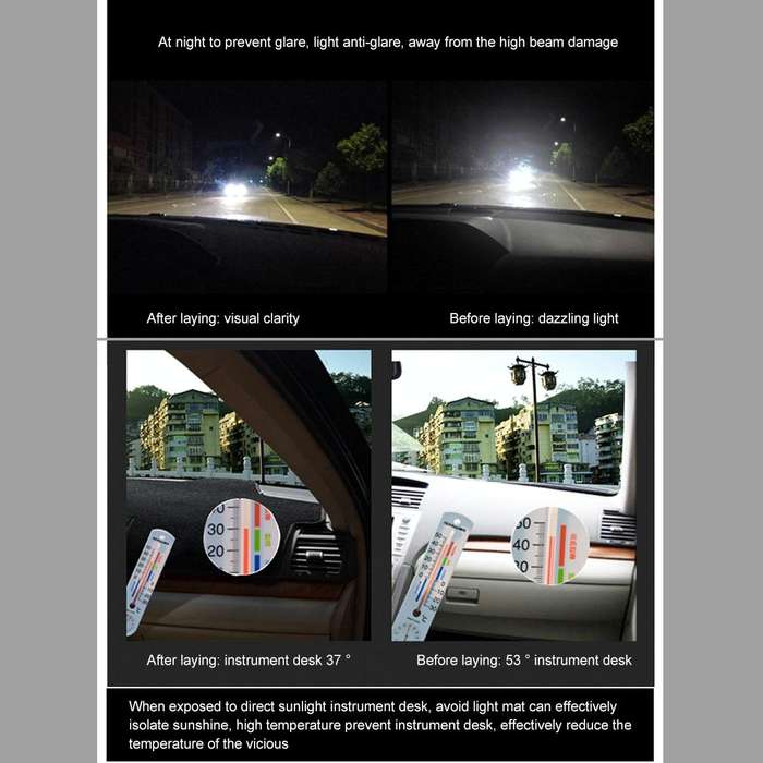 Car Light Instrument Panel Sunscreen Dashboard Mats Cover for Kia K2, Please Note Model and Year(...