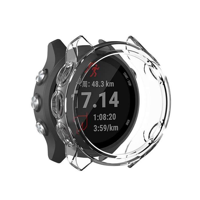 For Garmin Forerunner 245 / 245M Smart Watch Silicone Protective Case(Transparent Orange)