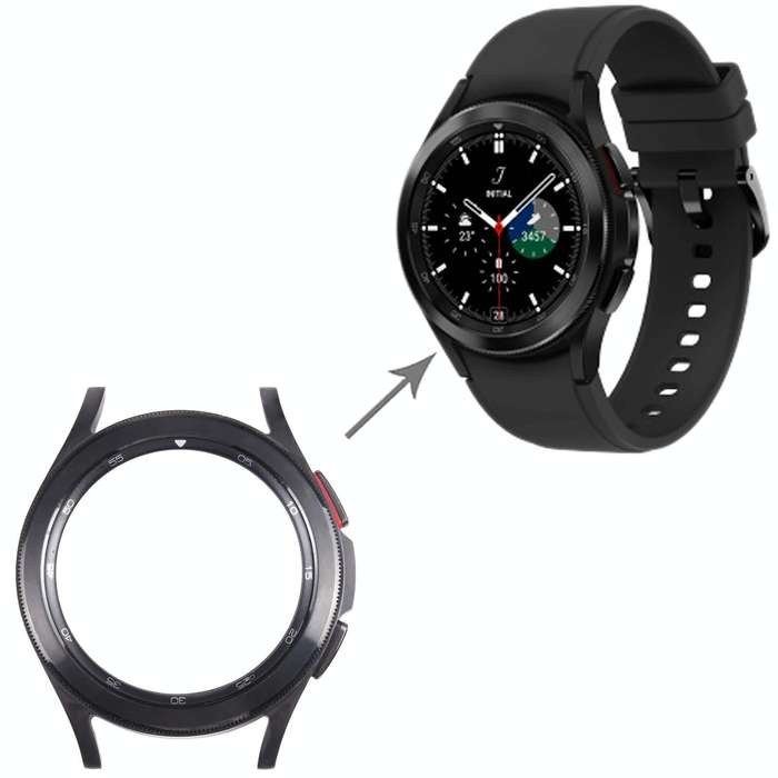 Original LCD Screen Frame Bezel Plate For Samsung Galaxy Watch4 Classic 42mm SM-R880(Black)