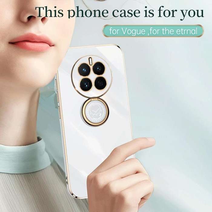 For Huawei nova 10 SE XINLI Straight Edge 6D Electroplate TPU Phone Case with Ring Holder(Hawthor...