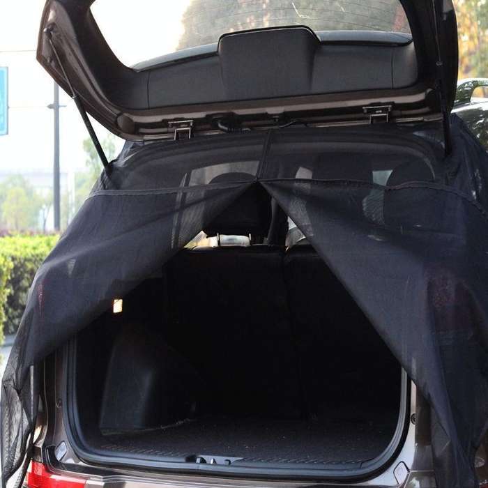 XL 174 x 150cm Car Tailgate Anti-Mosquito And Insect Screens Trunk Magnetic Sunscreen Mosquito Net