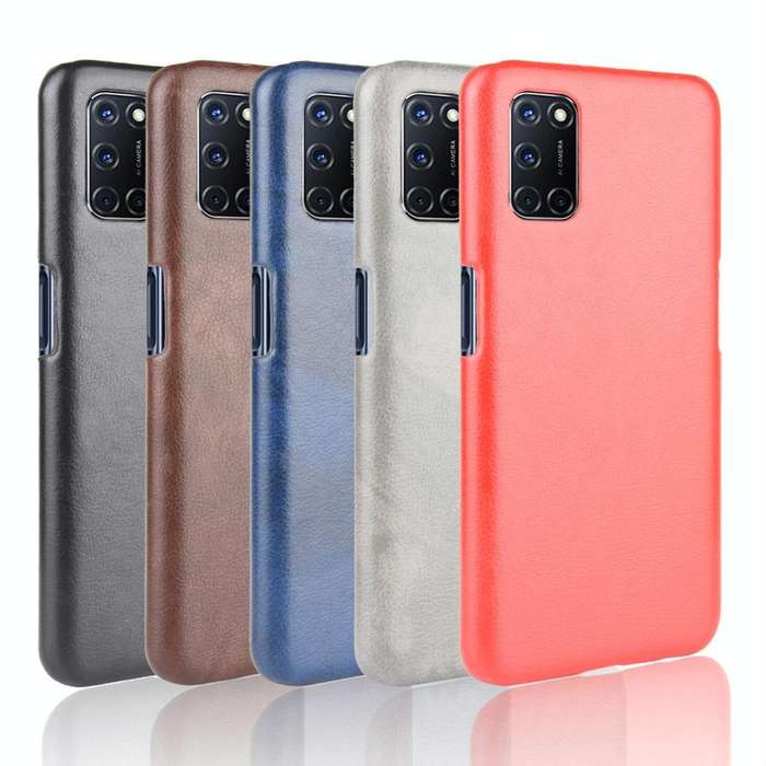 For Oppo A92/A52/A72 Shockproof Litchi Texture PC + PU Case(Black)