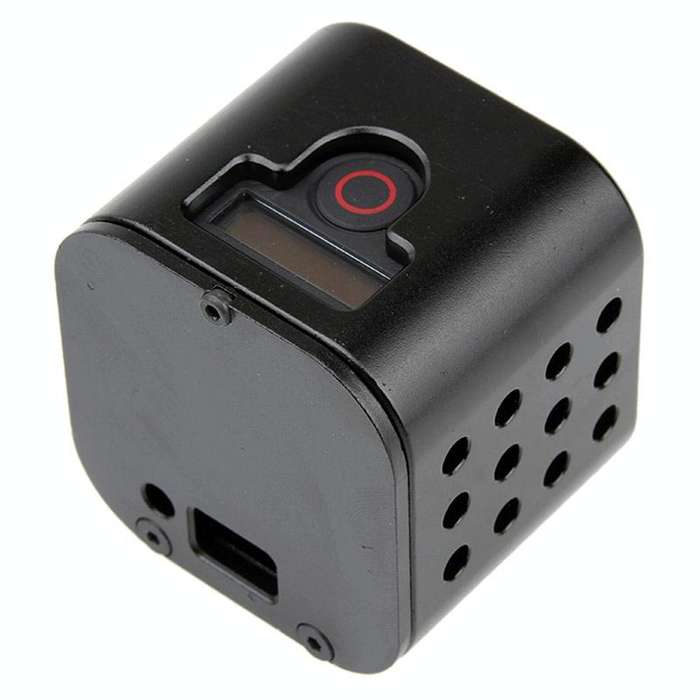 Housing Shell CNC Aluminum Alloy Protective Cage with Insurance Back Cover for GoPro HERO5 Sessio...