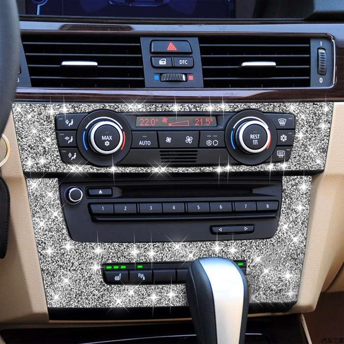 For BMW 3 Series E90 / E92 2005-2012 Car Aircondition CD Control Panel Premium Diamond Decorative...