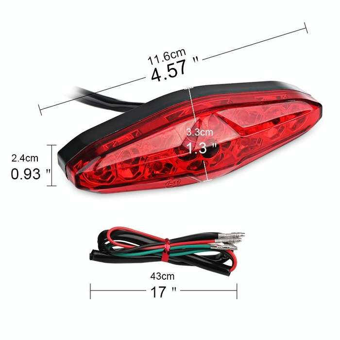 2 PCS KC-WD-NEW-3X Motorcycle LED Brake Light Running Lamp (Transparent)