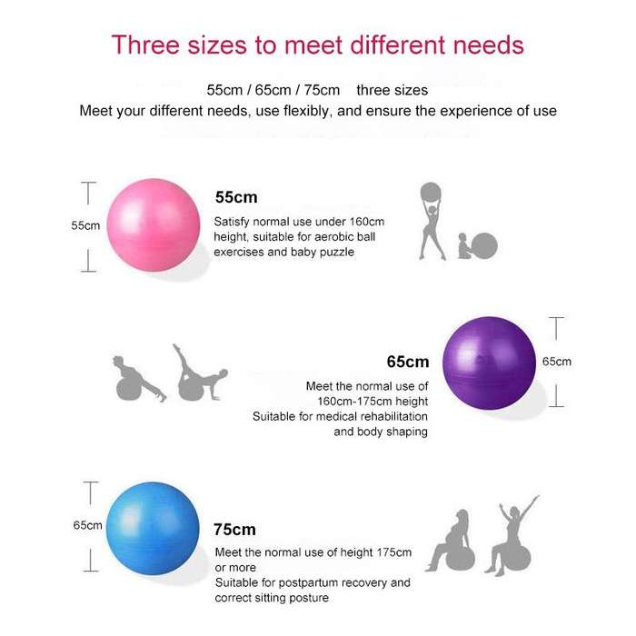 Thickening Explosion-proof Big Yoga Ball Sport Fitness Ball Environmental Pregnant Yoga Ball, Dia...