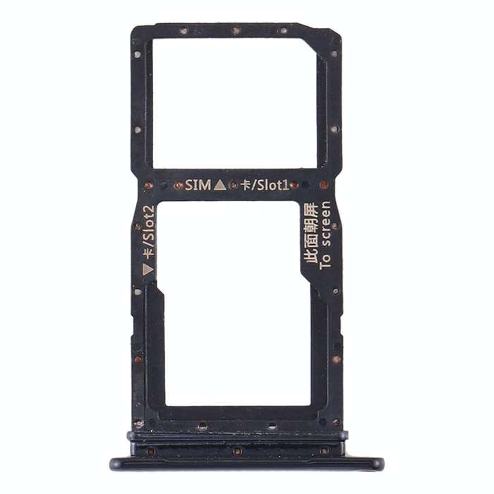SIM Card Tray + SIM Card Tray / Micro SD Card Tray for Huawei Honor 9X / Honor 9X Pro(Black)