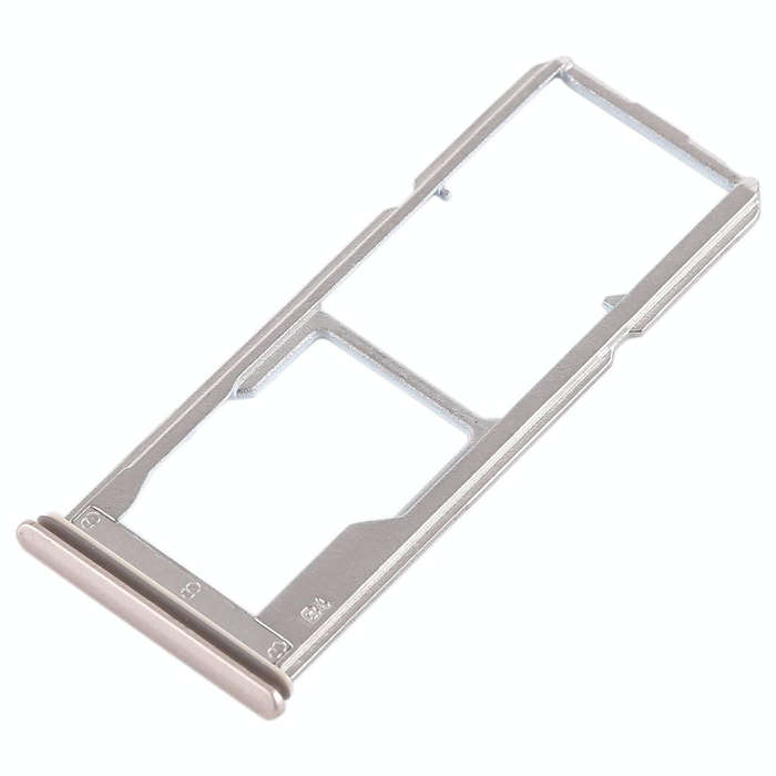 For Vivo Y69 2 x SIM Card Tray + Micro SD Card Tray (Gold)
