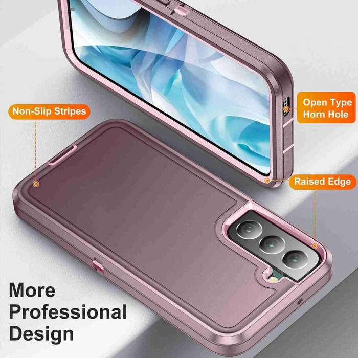 For Samsung Galaxy S23 5G Life Waterproof Rugged Phone Case(Purple + Pink)