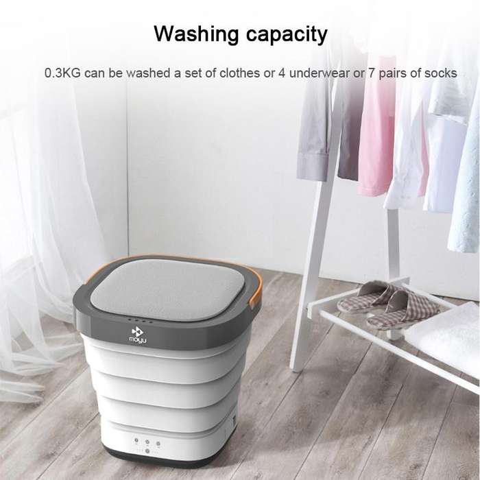 MOYU XPB30-F1 Portable Mini Automatic Household Folding Bucket Type Travel Washing Machine(Pink)