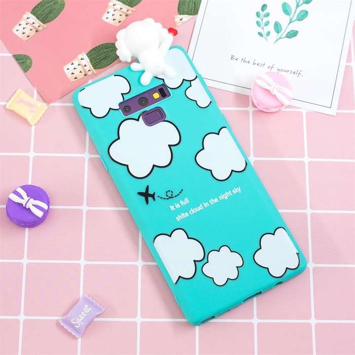 For Galaxy Note 9 Shockproof Cartoon TPU Protective Case(Clouds)