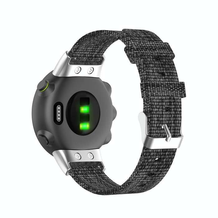 For Garmin Forerunner 45 / 45S / Swim 2 Universal Nylon Canvas Watch Band(Grey)