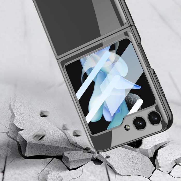 For Samsung Galaxy Z Flip5 GKK Integrated Electroplating Full Coverage Phone Case(Black)