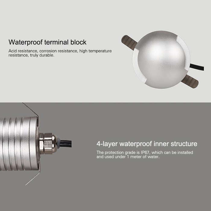 3W LED Embedded Polarized Buried Lamp IP67 Waterproof Turtle Shell Lamp Outdoor Garden Lawn Lamp,...