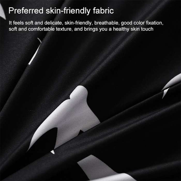 Luxury Bedding Black Marble Pattern Set Sanded Printed Quilt Cover Pillowcase, Size:150x200cm(Col...