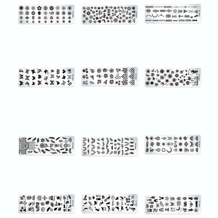 5 PCS Nail Art Print Template Nail Art Tools(OMQ-07)