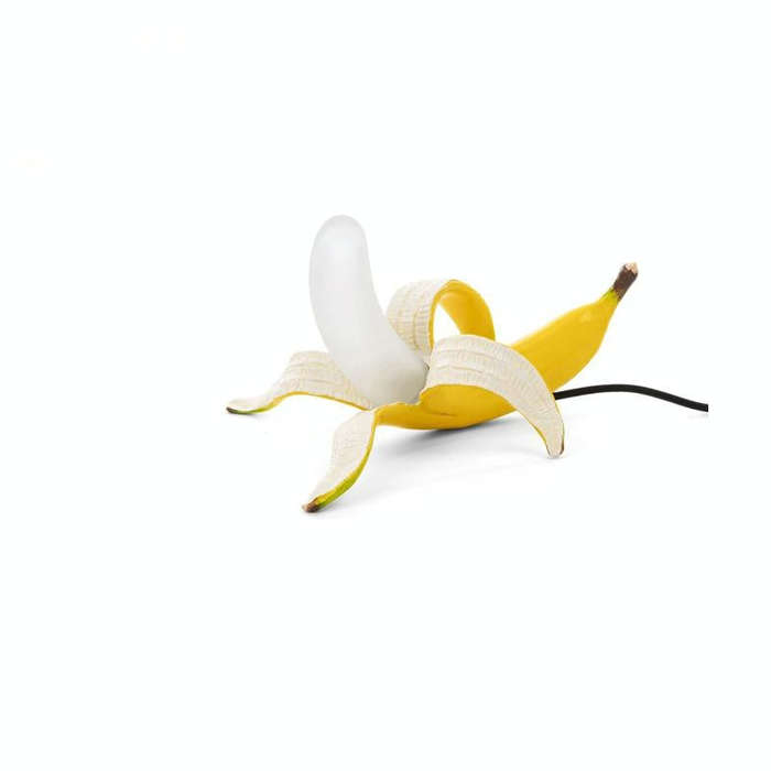 Banana Table Lamp Bedroom Decoration Lamp, Specification: EU Plug, Style:Prone Posture(Spray Paint)