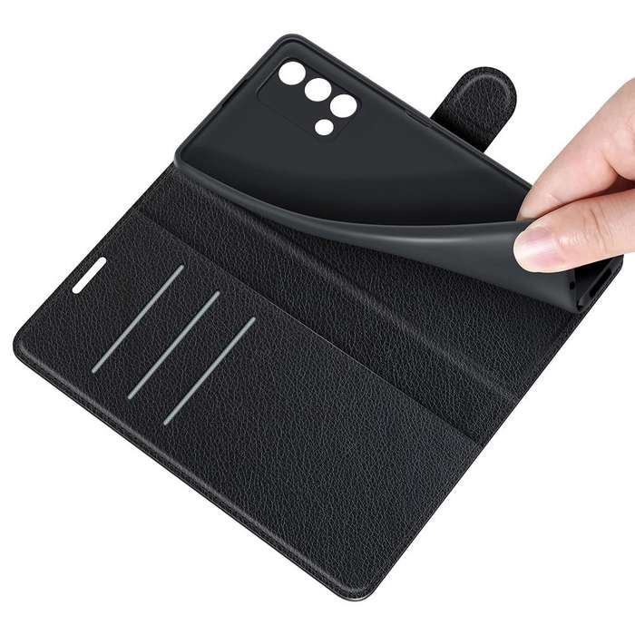 For OPPO F19 / A74 4G Litchi Texture Horizontal Flip Protective Case with Holder & Card Slots & W...
