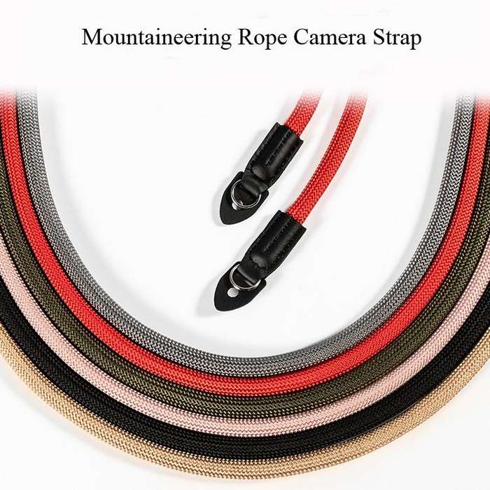 Climbing Rope Camera Strap SLR Camera Retro Wearable Shoulder Strap(Gray)