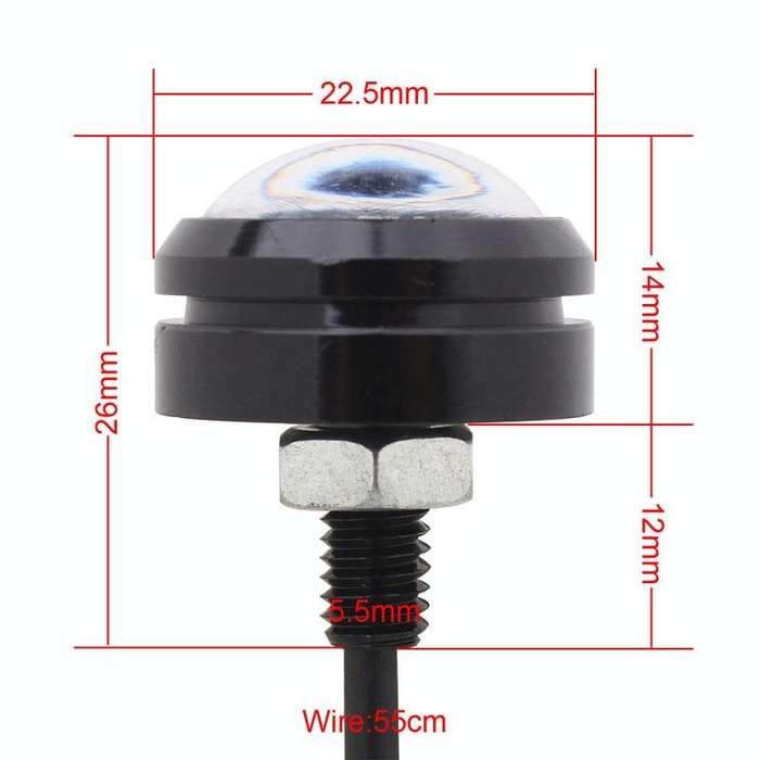 2 PCS 22.5mm 1.5W 150LM Blue Light 3 LED SMD 5630 Spotlight Eagle Eye Light Daytime Running Light...