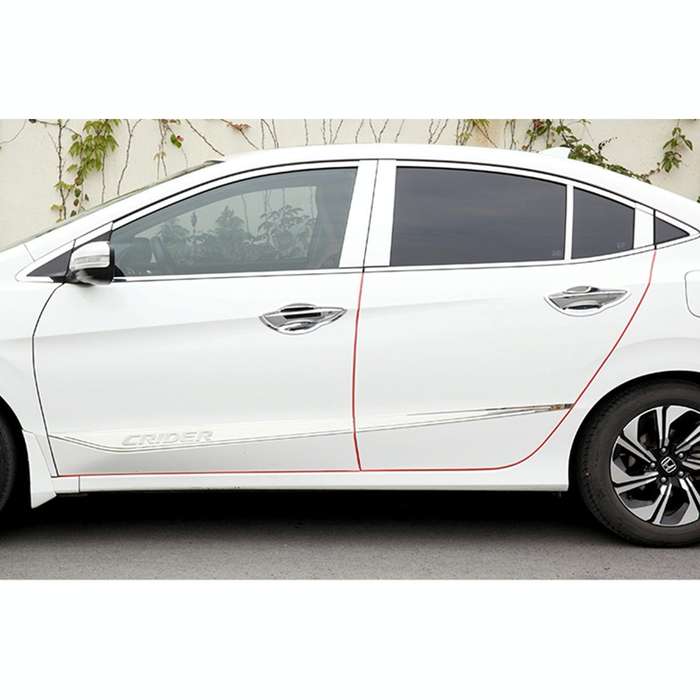 5.6m Car Decorative Strip Rubber Chrome Decoration Strip Door Seal Window Seal(Red)