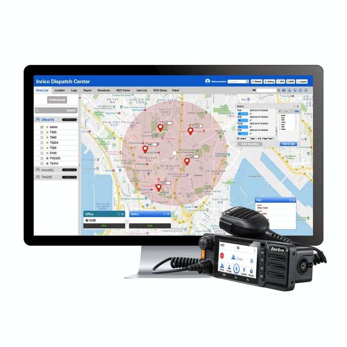 Inrico TM9 Smart 4G Car Mobile Radio Station US Version, 4.0 inch OLED Screen MT6739 CPU 1GB+8GB