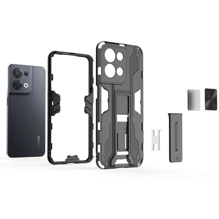 For OPPO Reno8 5G Supersonic PC + TPU Shock-proof Phone Case(Grey)