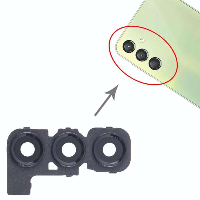 For Samsung Galaxy A24 4G SM-A245F 10pcs Original Rear Camera Lens Cover(Black)