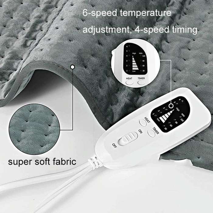 Home Physiotherapy Heating Pad Electric Heating Blanket, Size: 40x30cm, Plug Tpye:EU Plug(Dark Gray)