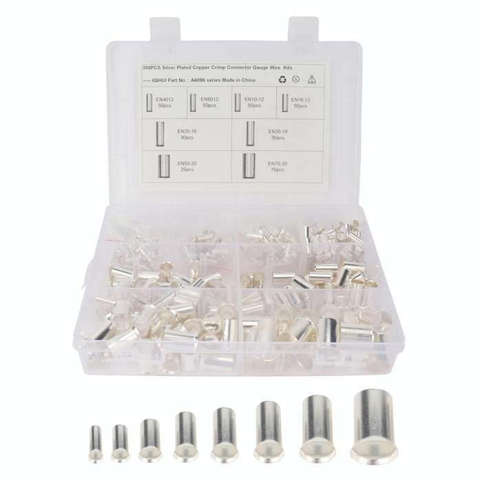 300 PCS 8 Specifications Non Insulated Ferrules Pin Cord End Kit EN Series