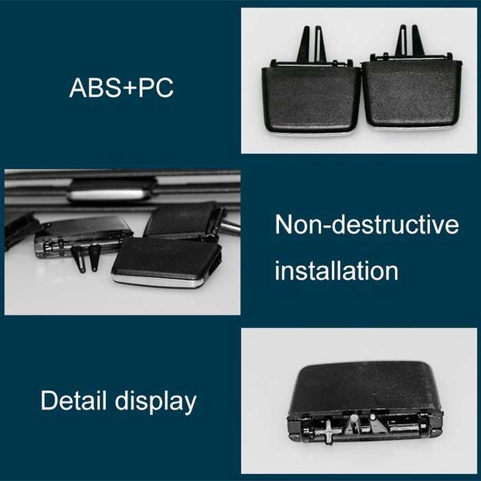 Car Front Air Conditioning Exhaust Switch Paddle Air Conditioning Leaf Clip for BMW 3 Series E90,...