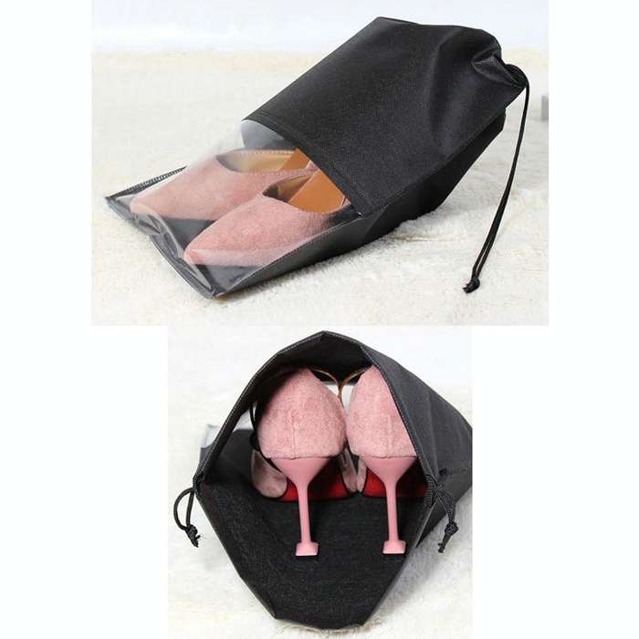 10 PCS Waterproof Shoes Storage Bag Pouch Portable Travel Organizer Drawstring Bag Cover Non-Wove...