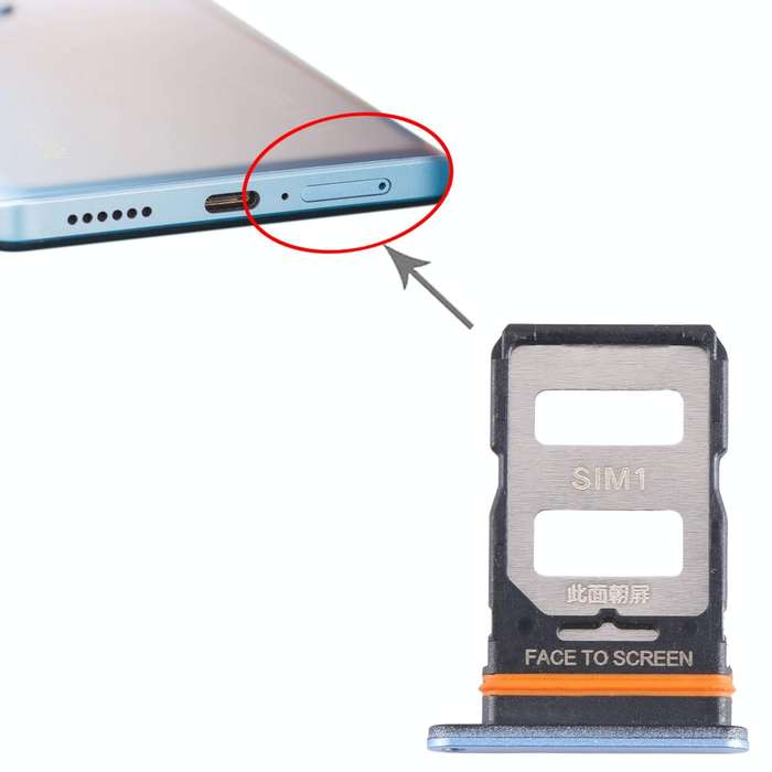 For Xiaomi Redmi Note 12 Pro+ 5G SIM Card Tray + SIM Card Tray (Blue)