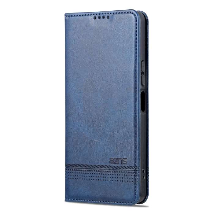 For vivo Y36 Global AZNS Magnetic Calf Texture Leather Phone Case(Dark Blu)