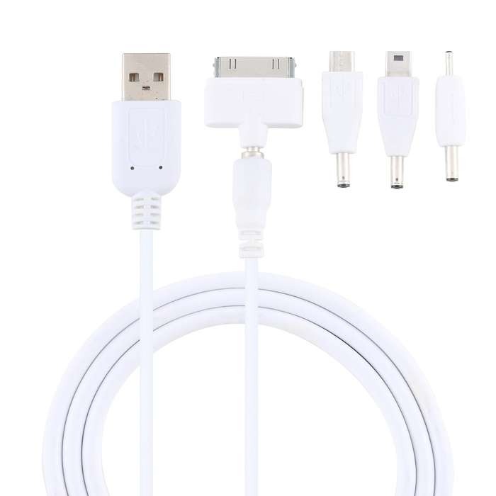5 in 1 Multi-function Data Cable with 4 Adapters, Suitable for Mico USB / HDMI / Nokia 2.0 / iPho...