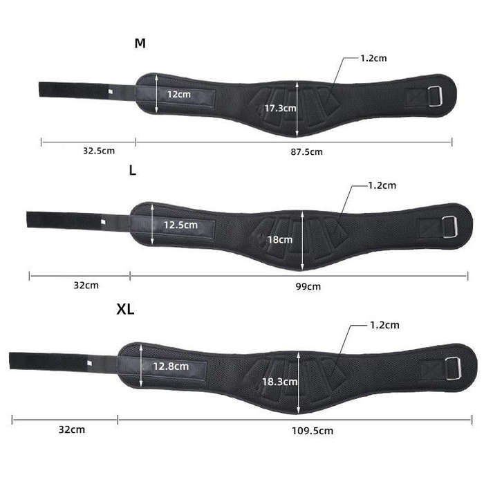 Sports Waist Support Squat Weightlifting Training Belt, Size: XL(Black)