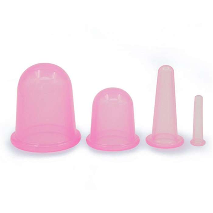 4 in 1 Health Care Body Massage Vacuum Silicone Cupping Cups,Random Color Delivery