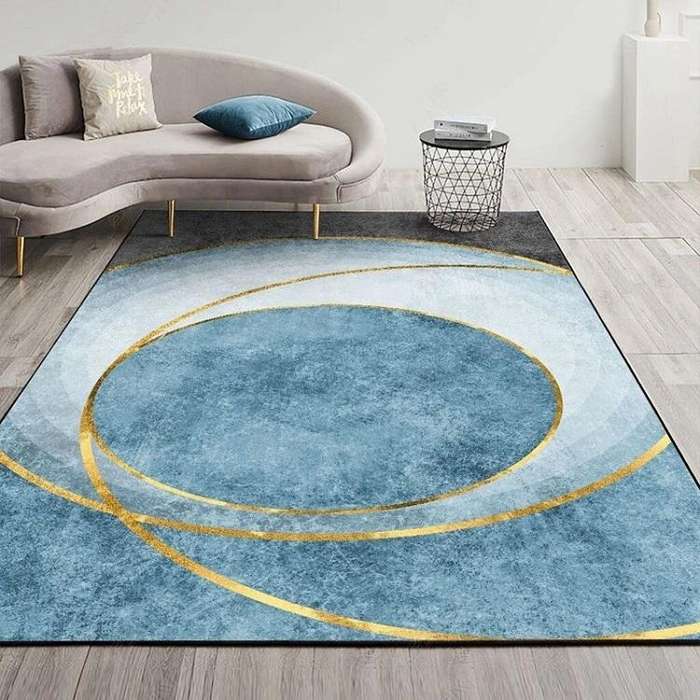 Modern Abstract Geometric Living Room Rug Coffee Table Cushion, Size: 120x160cm(20)