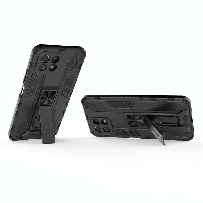 For Xiaomi Mi 11 Lite Supersonic PC + TPU Shock-proof Protective Case with Holder(Black)