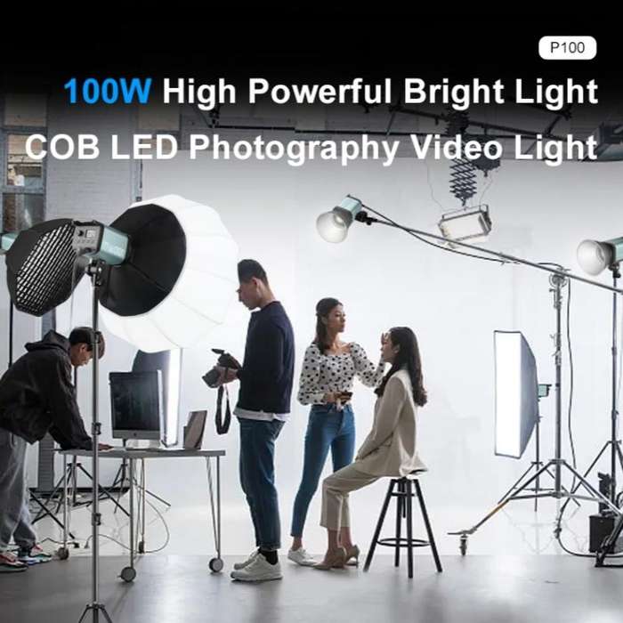 VLOGLITE P100 Professional Photography Video Fill Light 100W High Powerful Bright COB LED Light, ...