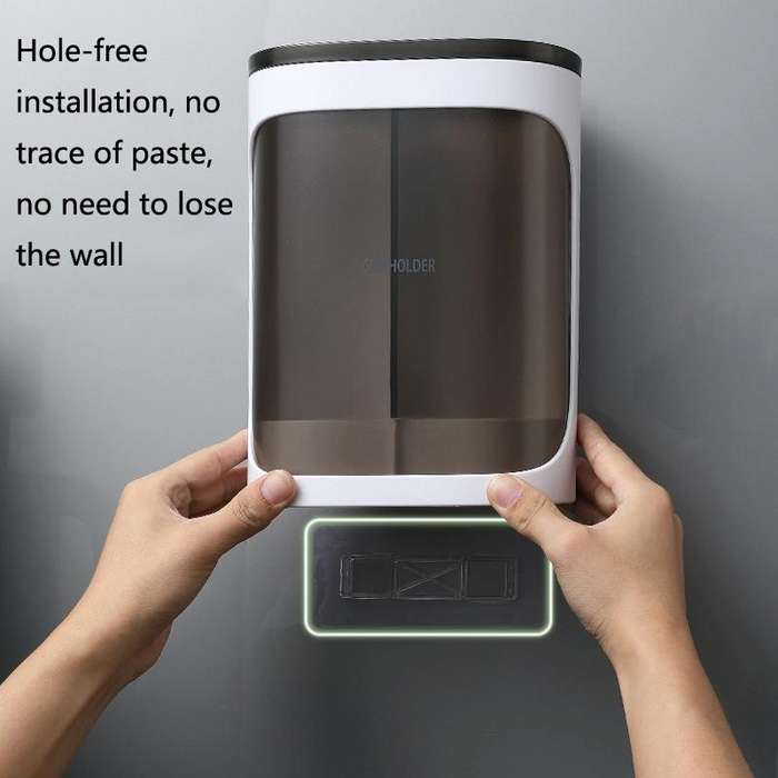 Wall-Mounted Disposable Cup Remover Punch-Free Cup Holder Home Office Convenient Cup Holder, Colo...