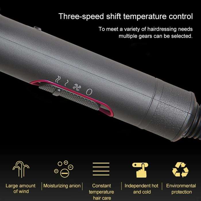 High-power 2000W Anionic Cold Hot Air Constant Temperature Hair Dryer, UK Plug(Red + Black)