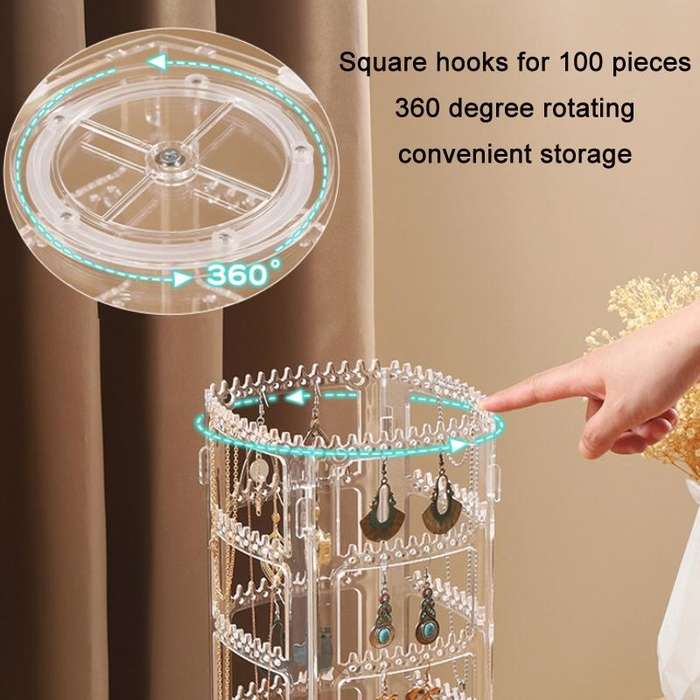 Multi-layer Rotating Earrings Storage Display Rack(Tube Type)