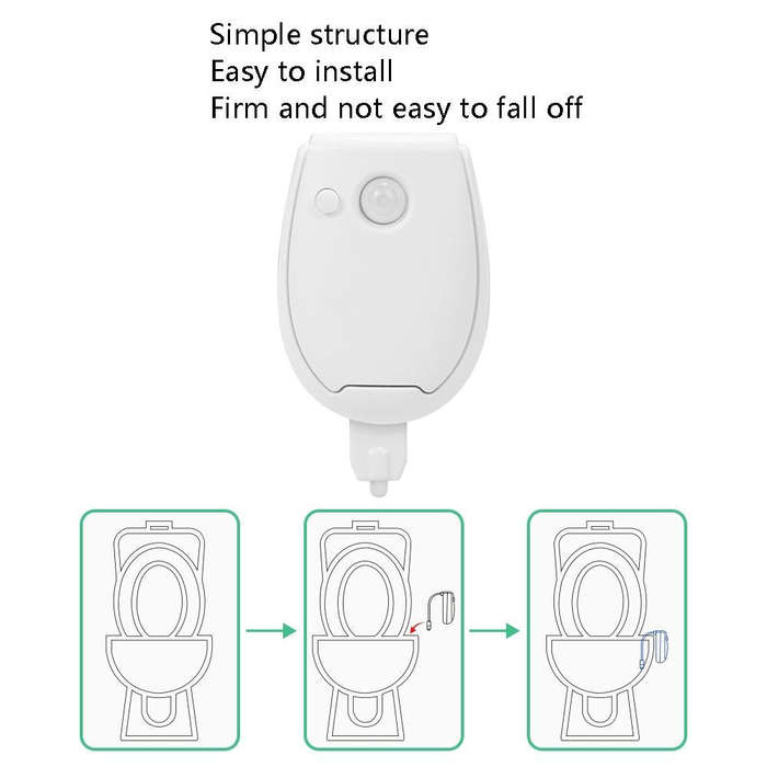Hanging LED Toilet Light Intelligent Automatic Human Body Induction Light(RGB Multicolor)